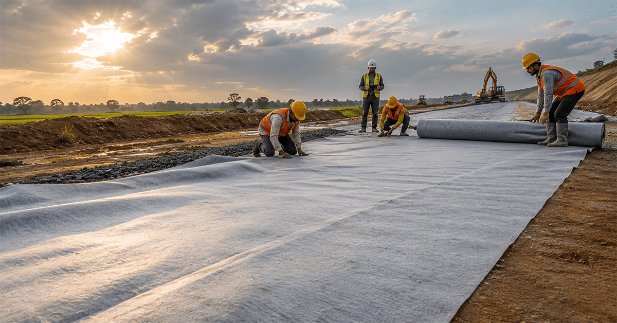 Weather Affects Geotextile Installation